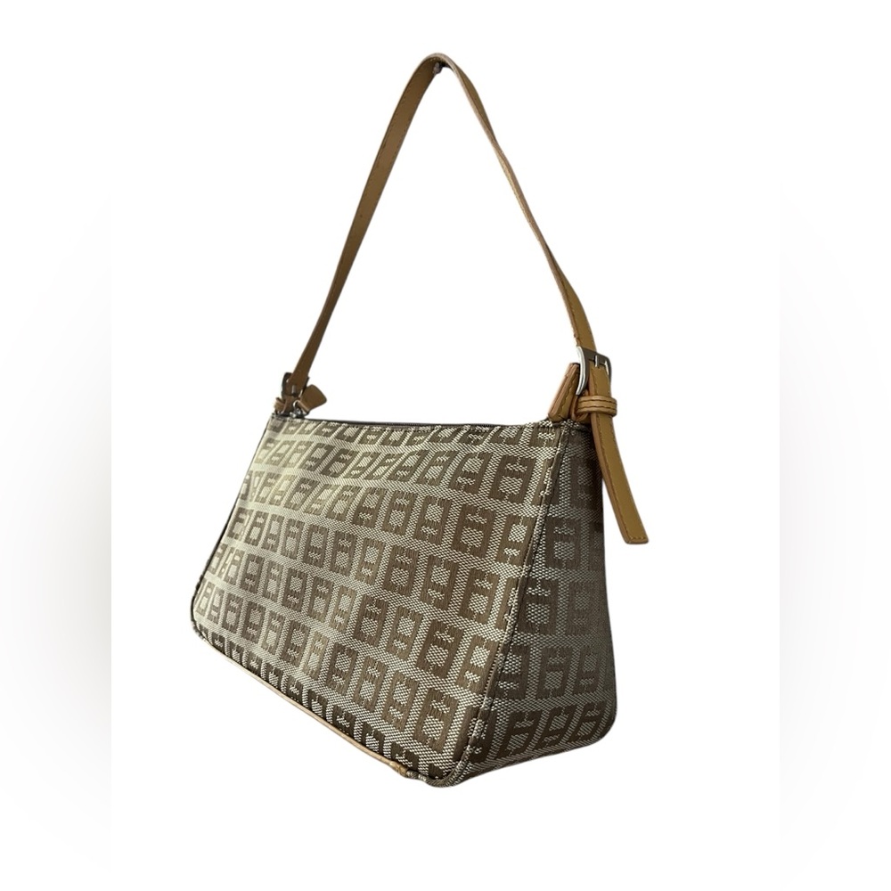Hostess Pock Chateau Geometric Patterned Shoulder Bag - Brown - Picture 4 of 9